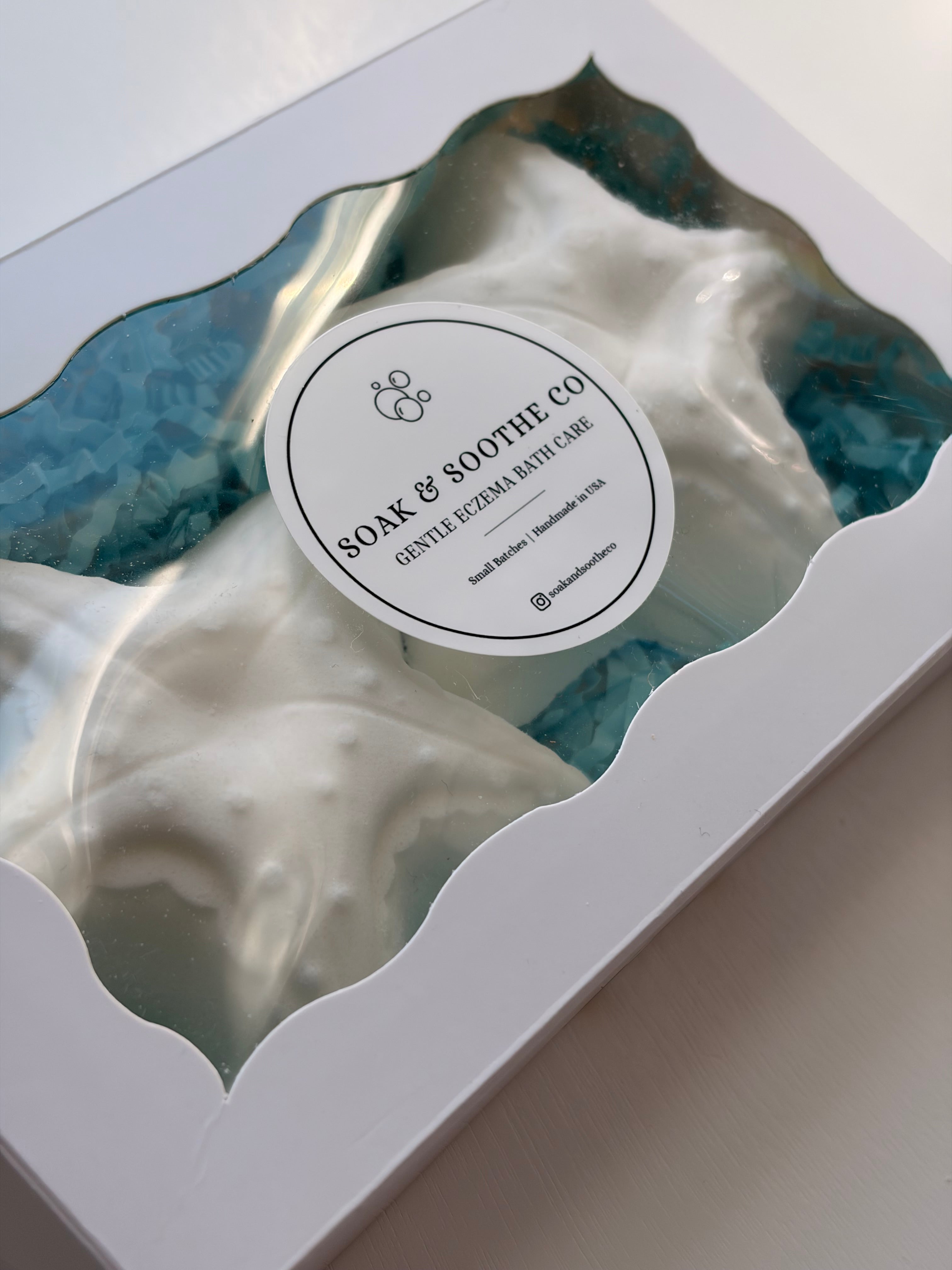 Set of 2 Starfish Unscented Sensitive Skin Friendly Sensory-Friendly Bath Bomb Gift Set – 2 Handpressed, 4.1 oz, Toy Surprises 🦄