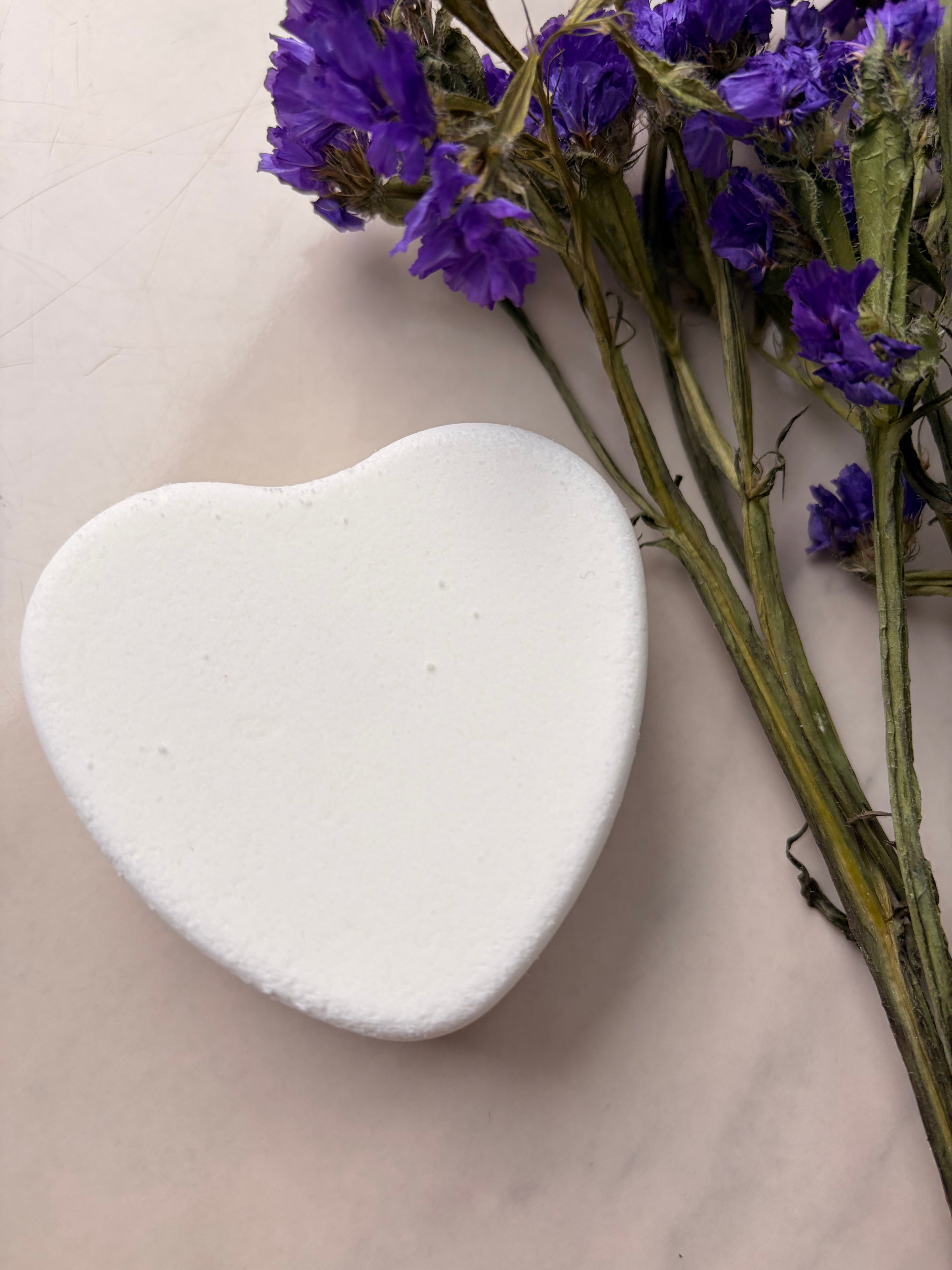 Unscented Sensitive Skin Friendly Sensory-Friendly Bath Bomb for Sensitive Skin – Heart - Handpressed, 4.1 oz, Toy Surprise Packaging Free