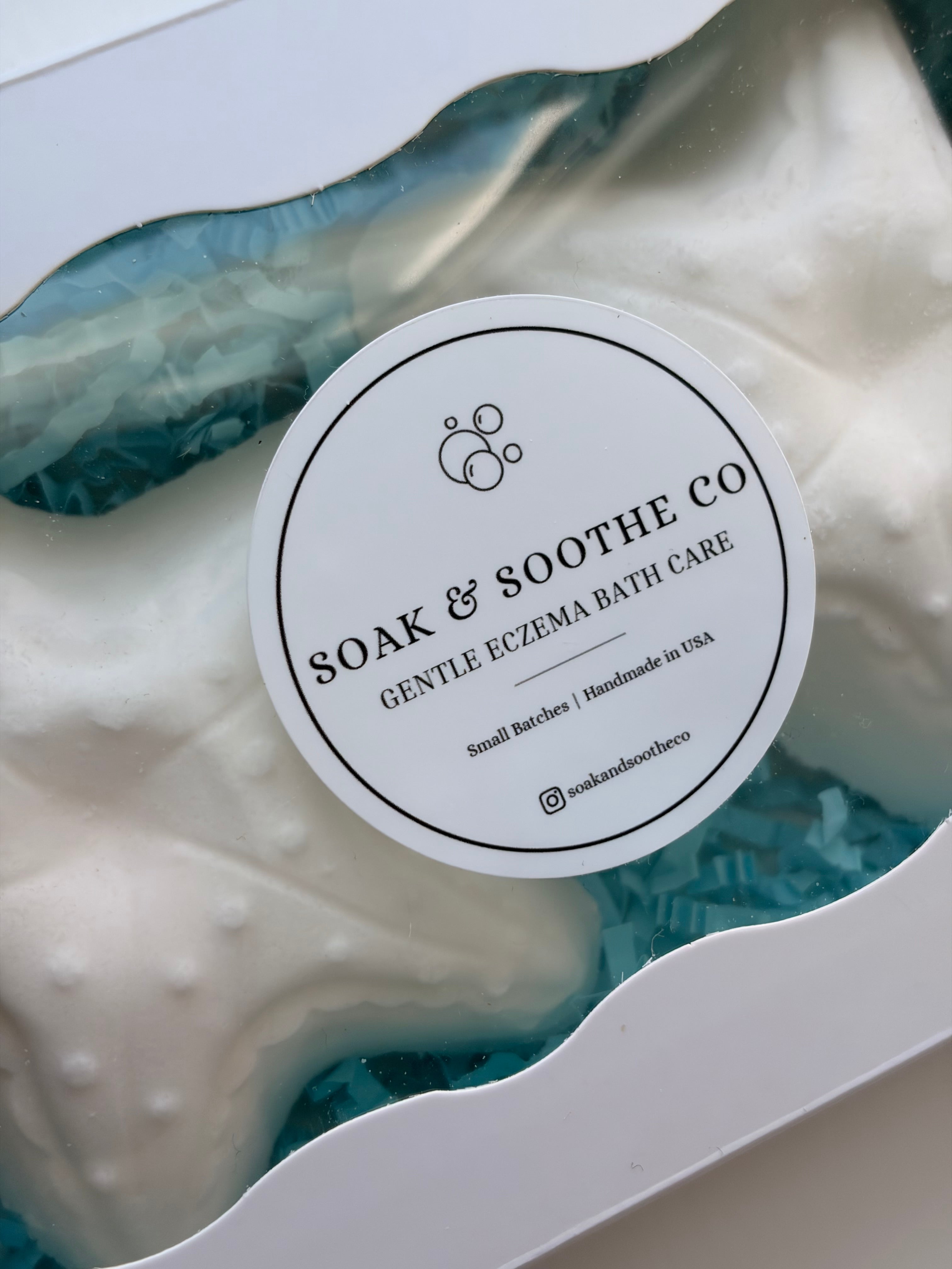 Set of 2 Starfish Unscented Sensitive Skin Friendly Sensory-Friendly Bath Bomb Gift Set – 2 Handpressed, 4.1 oz, Toy Surprises 🦄
