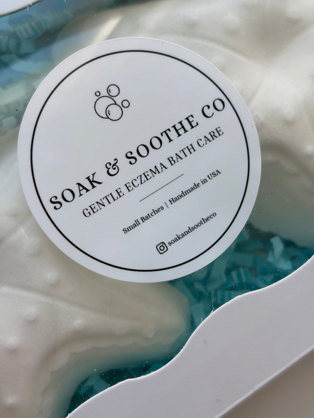 Set of 2 Starfish Unscented Sensitive Skin Friendly Sensory-Friendly Bath Bomb Gift Set – 2 Handpressed, 4.1 oz, Toy Surprises 🦄