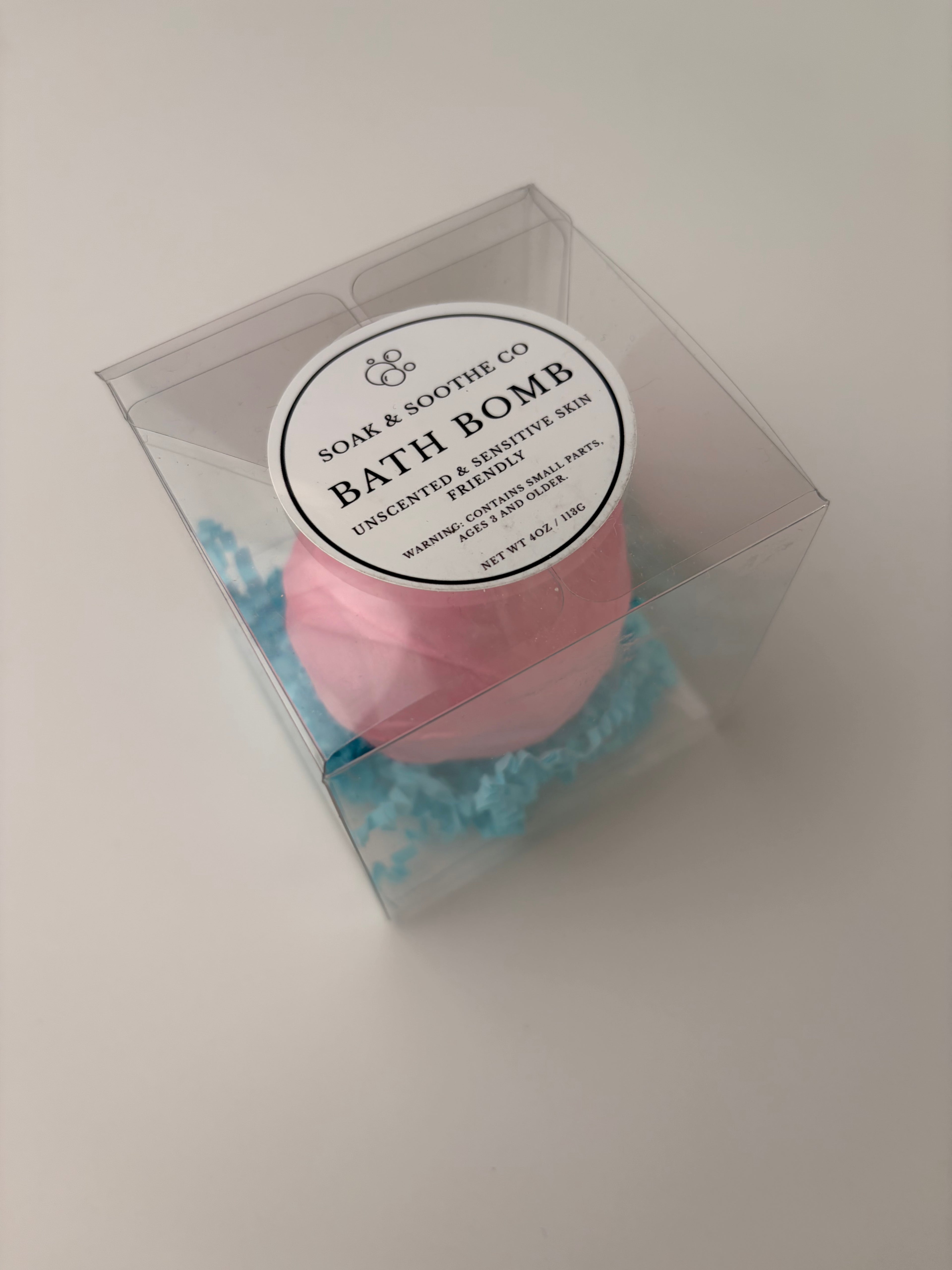 Gift Box Classic Unscented Sensitive Skin Friendly Sensory-Friendly Bath Bomb for  – Handpressed, 4.1 oz, Toy Surprise 🦄