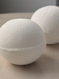 Unscented, eczema-friendly bath bomb for sensitive skin, handpressed 4.1 oz sphere with a hidden toy surprise