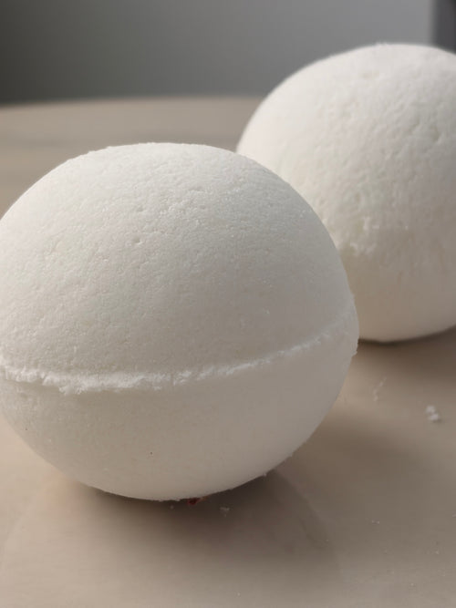 Unscented, eczema-friendly bath bomb for sensitive skin, handpressed 4.1 oz sphere with a hidden toy surprise