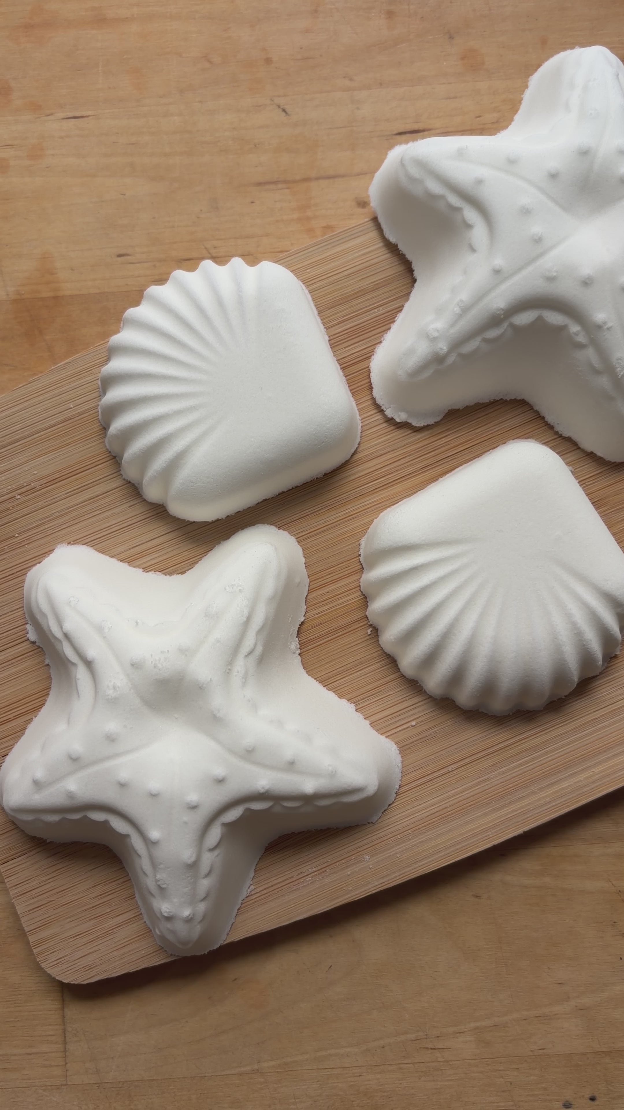 Set of 2 Starfish Unscented Sensitive Skin Friendly Sensory-Friendly Bath Bomb Gift Set – 4 Handpressed, 4.1 oz, Toy-Free